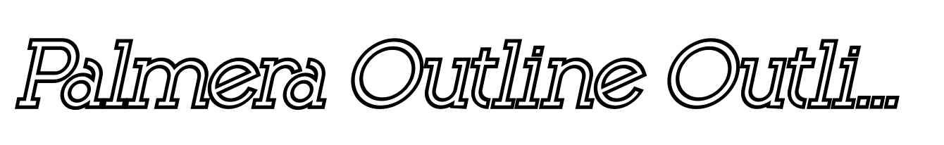 Palmera Outline Outline Italic